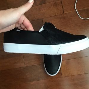 New Keds Slip-On Double Decker Leather Sneakers